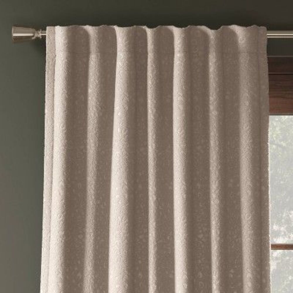 Open Box - Threshold - 50"x63" Blackout Embossed Velvet Curtain Panel Bro Brown